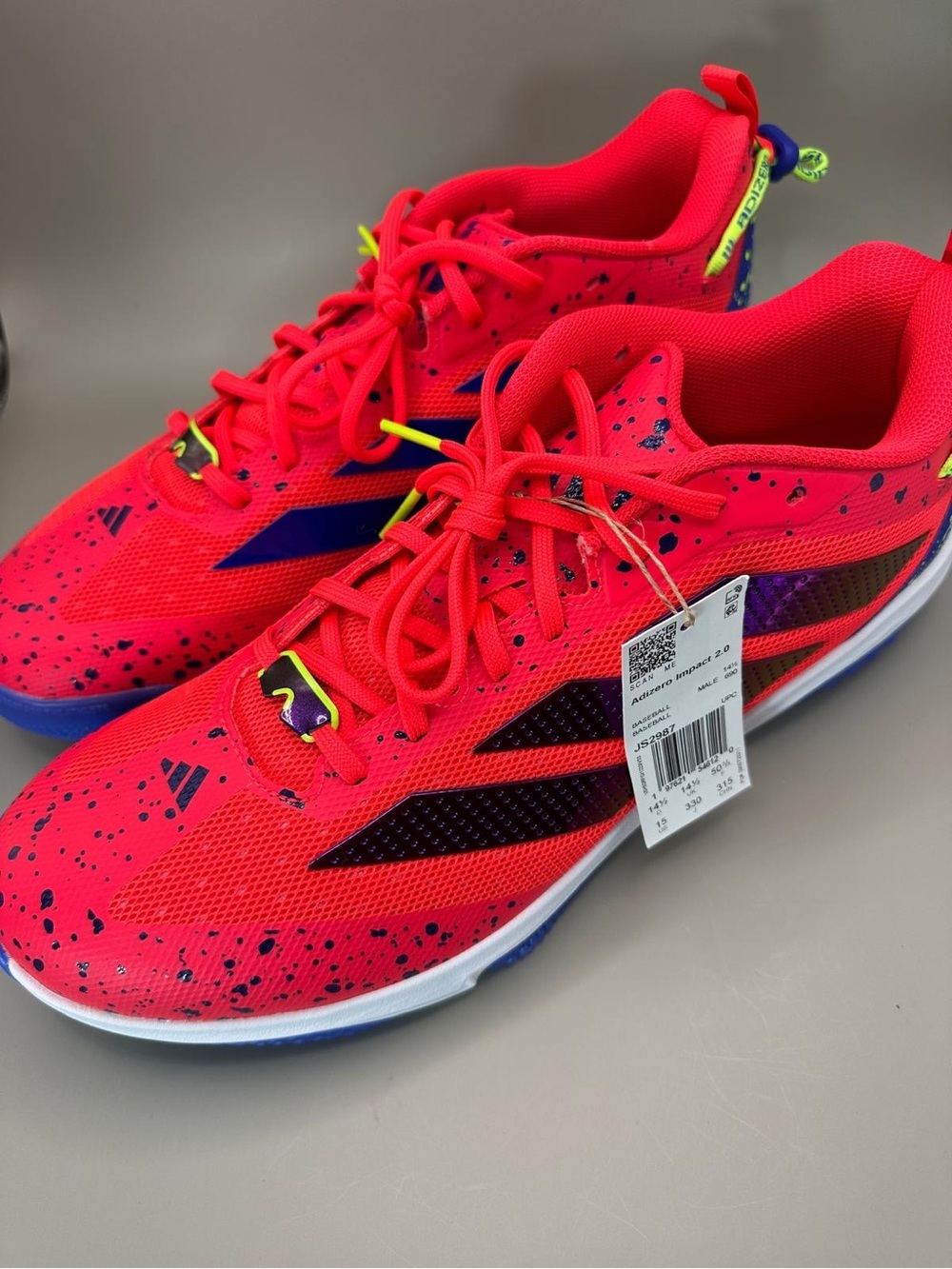 Adidas Adizero Impact 2.0 Shades Turf Baseball Men’s Shoes JS2987 Size 15.